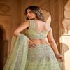 Enchanting Sage Green Embroidered Lehenga Choli Set