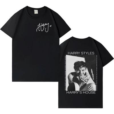 Énekes Harry Styles Harajuku Grafikus 2026 Pólók Kétoldalas Nyomtatás Pamut Póló Férfi Női Túlméretezett Alkalmi Népszerű Póló