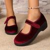 Retro Velvet Ballet Women Flats Fashion Brand Round Toe Wedge Heel Loafers Casual Comfortable Soft Sole Ballerina Shoes Women
