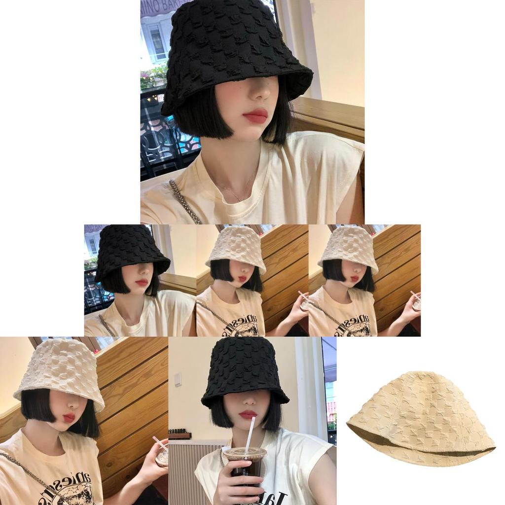 Elegant Uv Protection Fisherman Hat Womens Large Head Summer Vacation Hat
