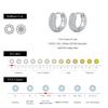 MODIAN D Color Sparkling Moissanite Ear Buckle 925 Silver Luxury Circle Hoop Earrings For Women Wedding Fine Jewelry
