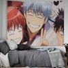 Funny GINTAMA Japanese Cartoon Tapestry Sci-Fi Art Wall Hanging, Home Decor Wall Sheet for Bedroom Living Room Dorm