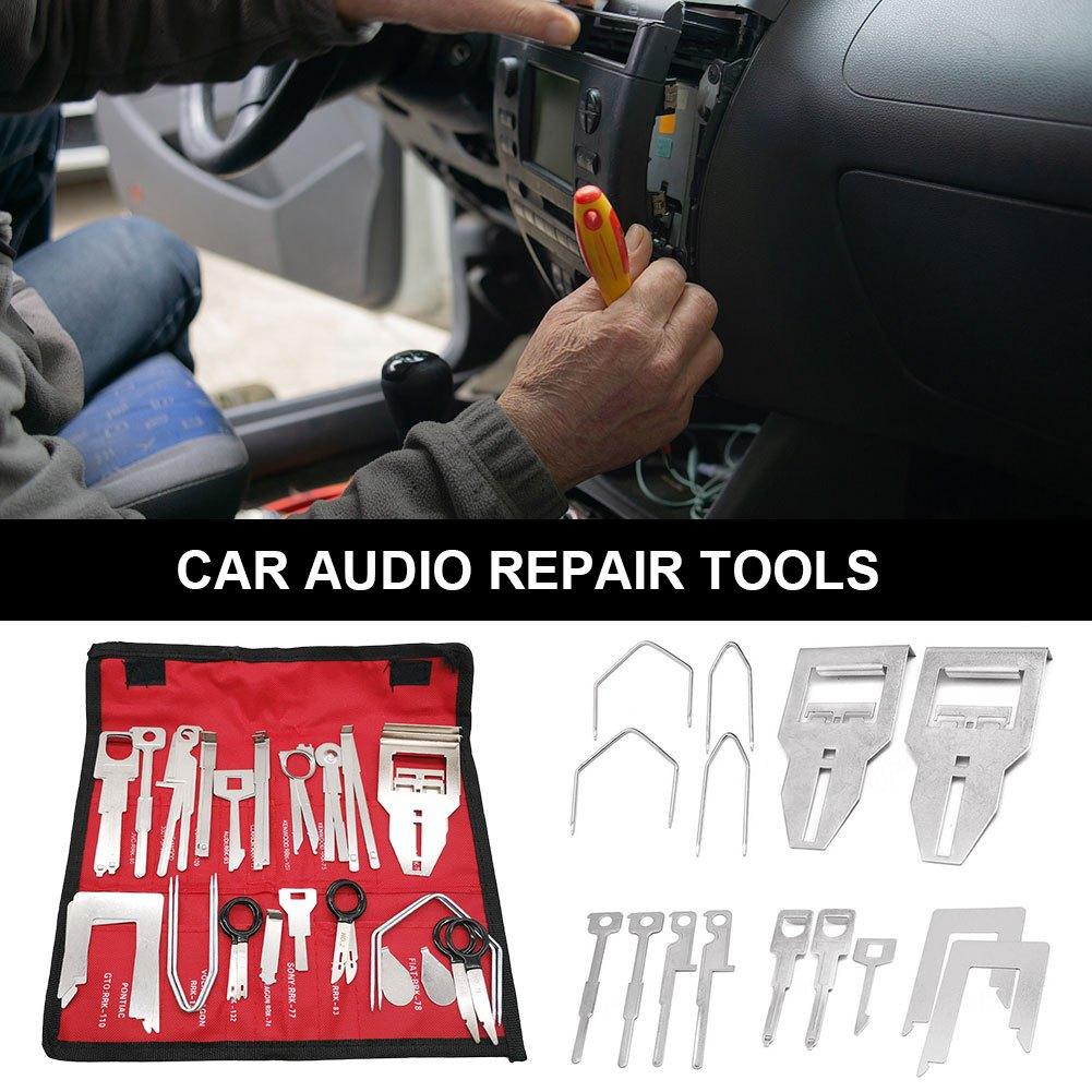 38Pcs Car Audio Release Keys Extractor Car CD Player Disassembly Tools Metal Auto Radio Repair Removal Tool