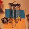 Wooden Bat Key Rack with Five Metal Hangers, Wall Mounted Storage for Entryway Keys, Bedroom Display, and Living Room Wall Use Today