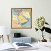 Mappa Politica del Medio Oriente Poster su Tela Retro per Educazione Geografica Scolastica & Arredamento Parete Soggiorno Ufficio Arte