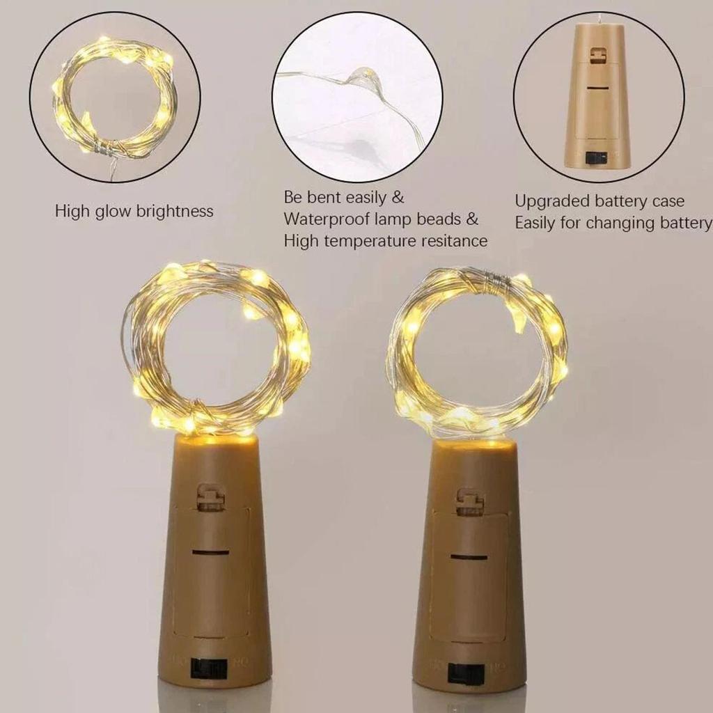 Bottle Light Battery Power LED Wine Bottle Cork Light String Fairy Christmas Garland for Bar Wedding Xmas Party Decoration