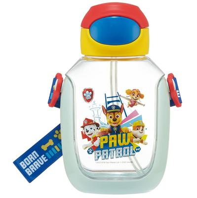 Paw Patrol 23 Straw Water Bottle with for Straw, 530ml, One-Push Operation, Kids, PDSH6DX-A