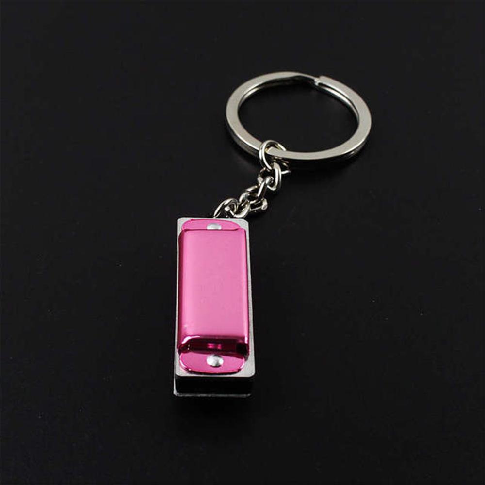 Woodwind Instruments Bag Pendant Harmonic Keyring Hanging Pedants Keys Holder Harmonica Keychain