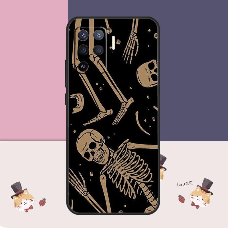 Trippy Skelet Hoesje Voor Oppo A77 A17 A57 A40 A78 A54 A74 A94 A76 A16 A96 A18 A60 A80 A38 A58 A98 A15 A5 Pro