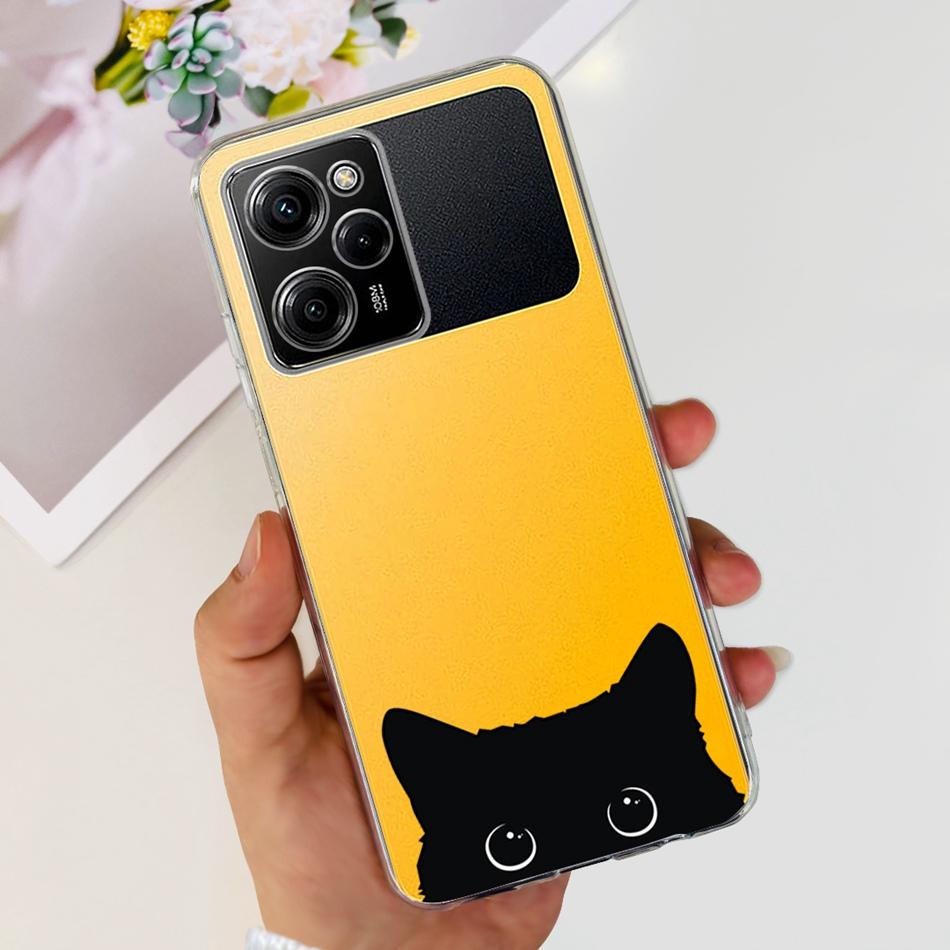 For Xiaomi Poco X5 Pro Case Poco X5 5G Elegant Printing Soft Silicone TPU Phone Back Cover For POCO X5Pro PocoX5
