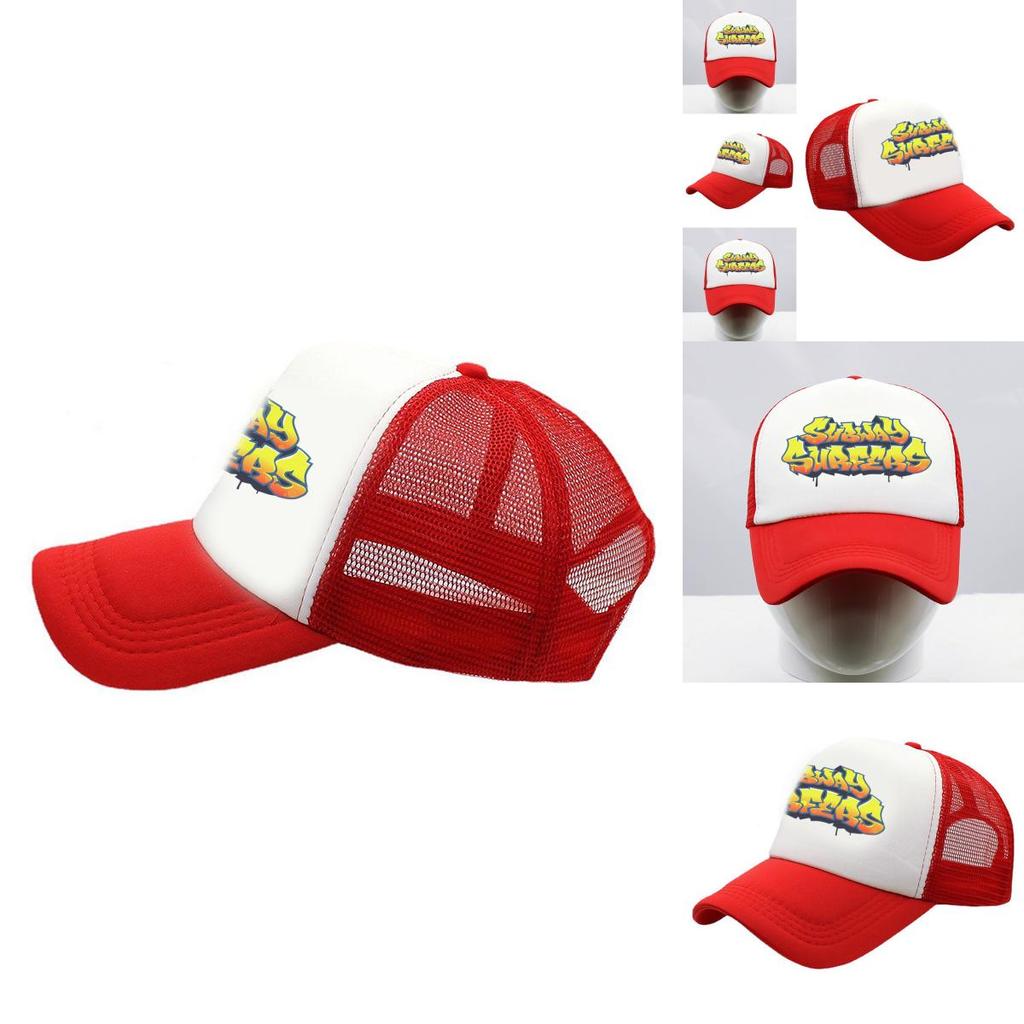 Subway Surfers Round Crown Baseball Cap Sun Shield Breathable For Casual Wear