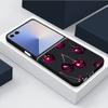 Retro Oil Painting Style Cherry Pattern Case For Samsung Z Flip 7 6 5 4 Leather Texture Folding Fhone Cover For Galaxy Z Flip7 Flip6 Flip5
