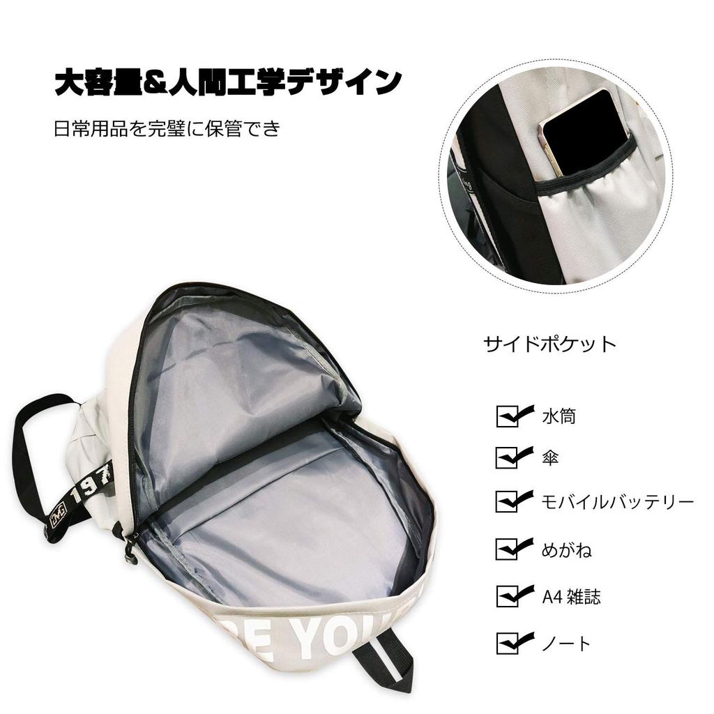 FANDARE Large Capacity Korean School Backpack, Lightweight, Unisex, Suitable for Elementary, Middle, and High School Students, Casual Daypack,