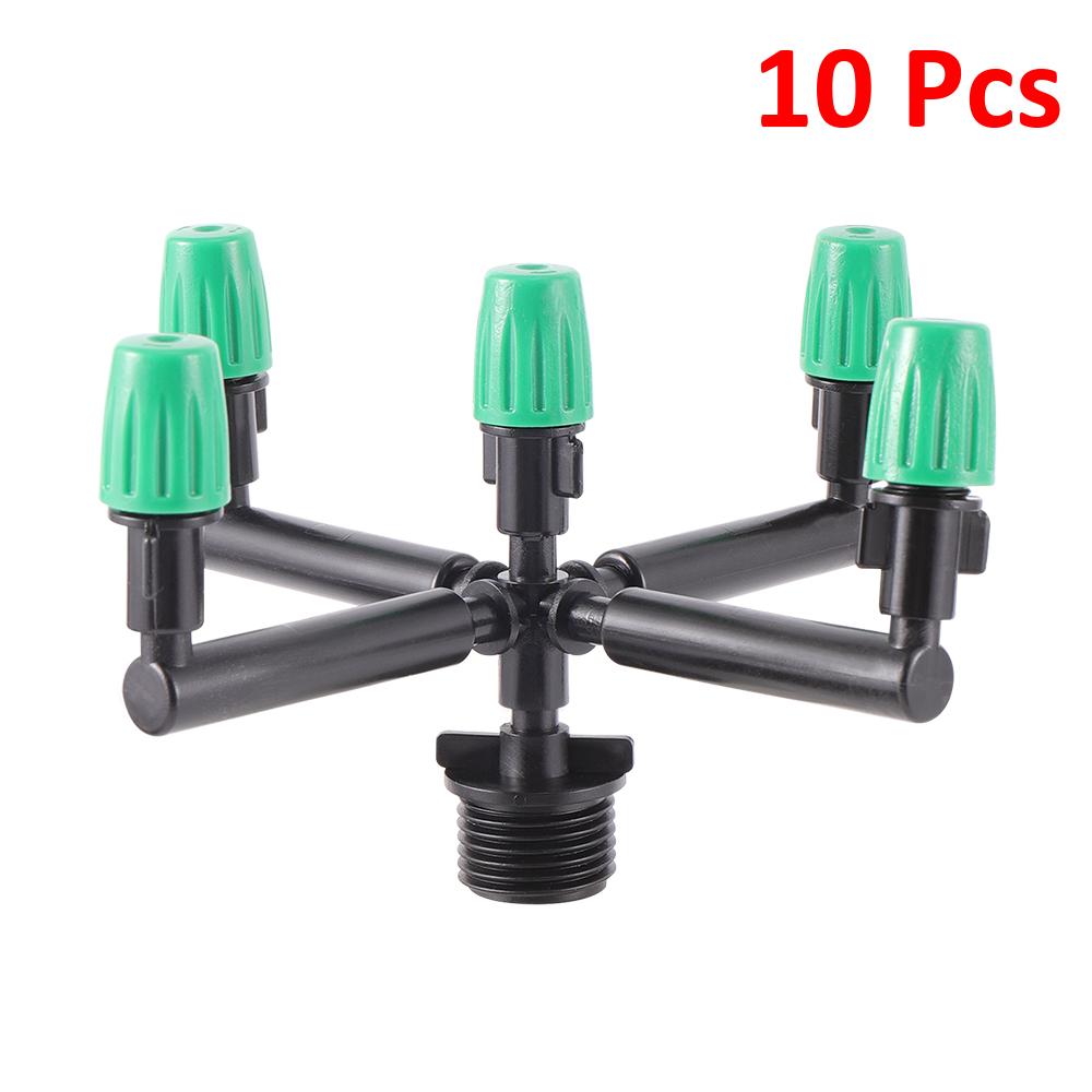 Garden Irrigation Misting System Watering Atomizing Sprayer 5-Way Wide Range Atomization Fogger Nozzle Cooling Humidify Supplies