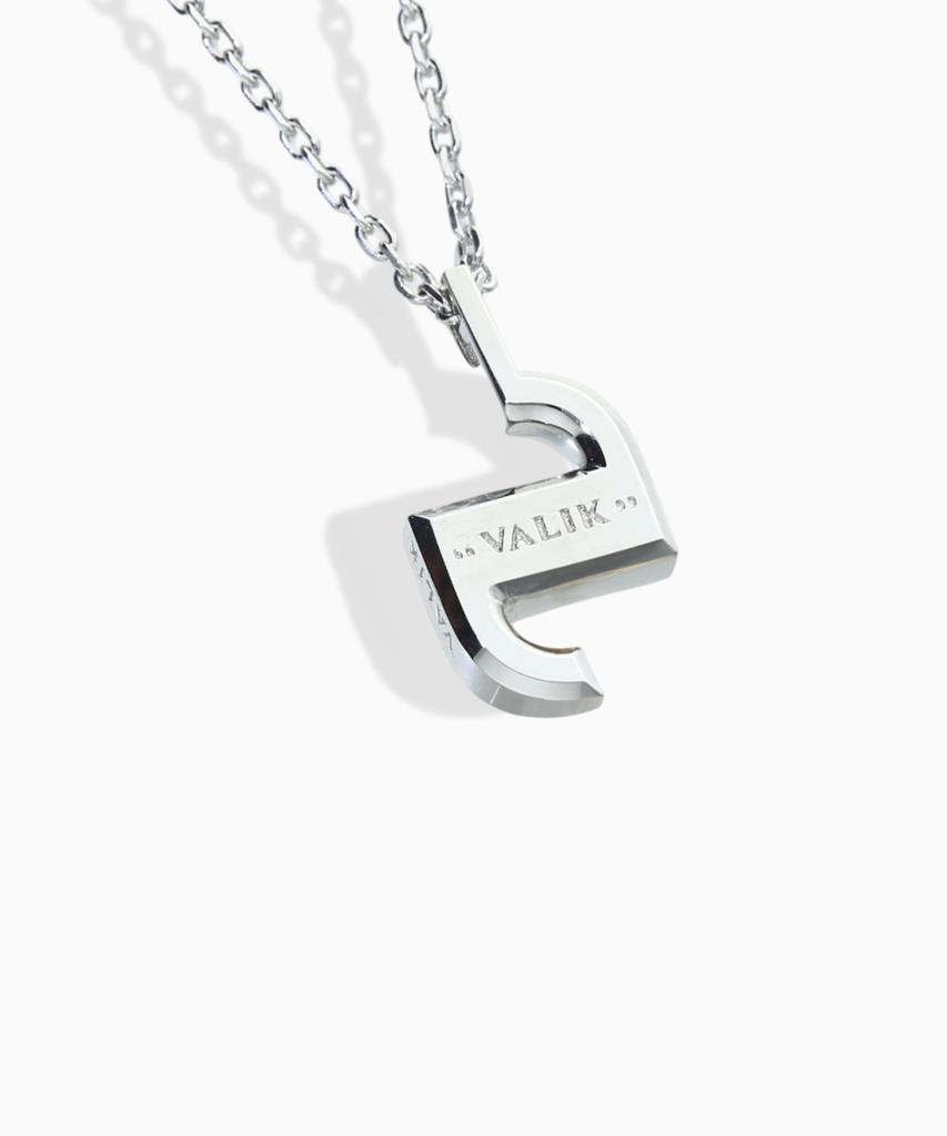 Valik [925 Silver] No.08 Signature Square Necklace [L] Ver.Green