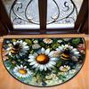 Modern Geometric Semicircular Area Rug With Water Wash For Bathroom And Entrance