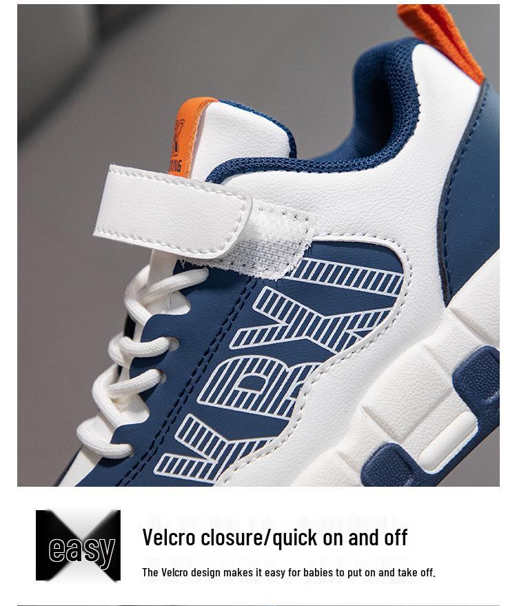 Kids' Waterproof Leather Running Shoes - Non-slip, Soft Sole for Boys & Girls