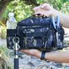 Waist Bag Fishing Gear Organizer Large Capacity Double-Layer Design Waterproof Crossbody Chest Bag with Fishing Pole Holder