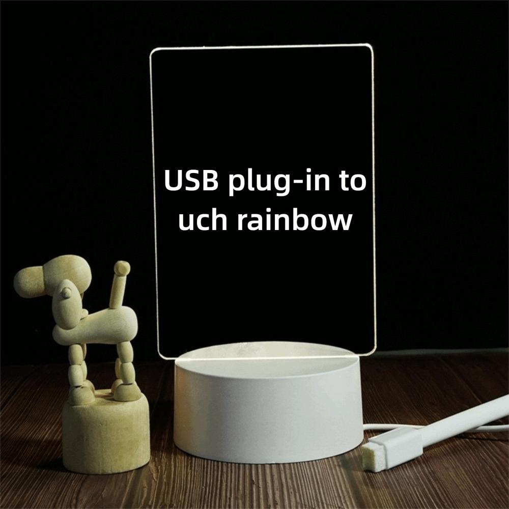 USB Powered LED Desk Lamp 3D Glow Effect Bedside Night Light  Bedside Lighting