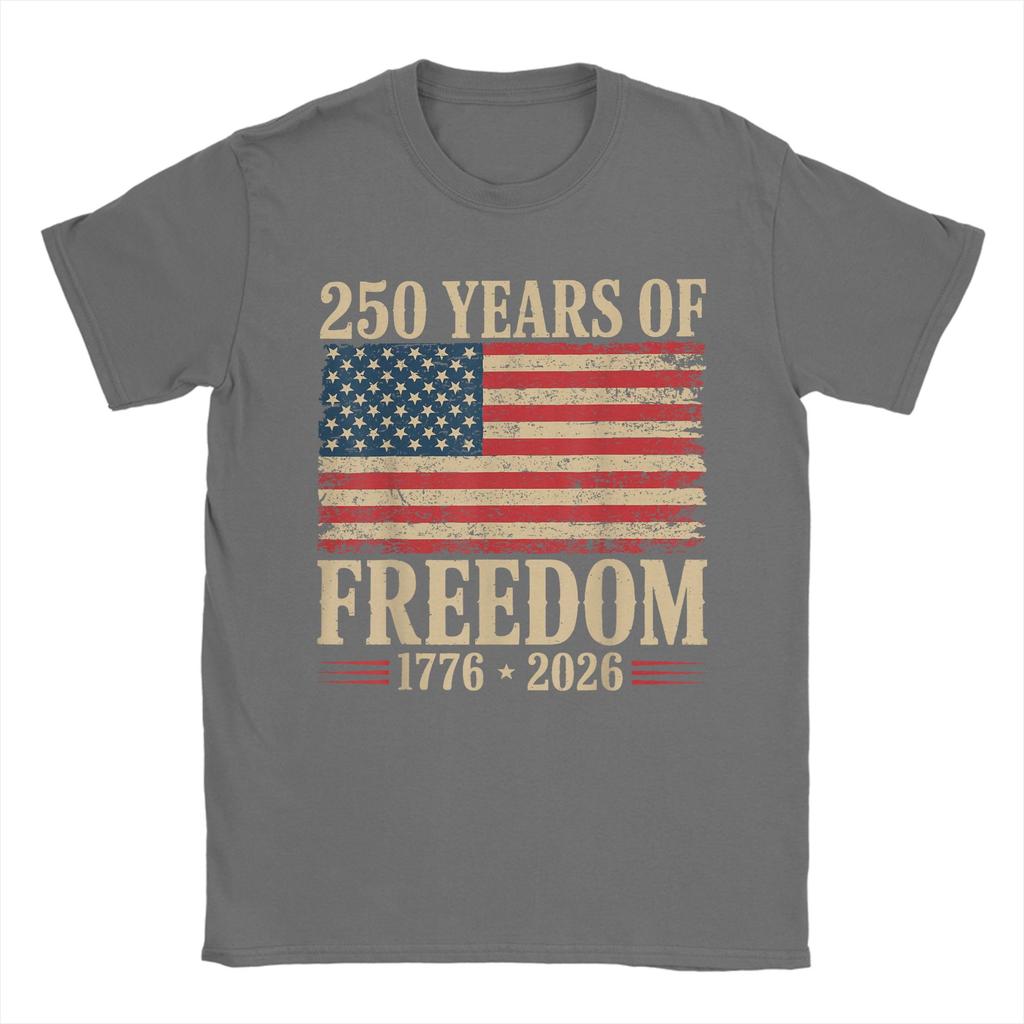 2026 New Streetwear TShirt 250th America Anniversary Independence 250 Years Cotton TShirts Leisure Tshirt for Male Beach Tees