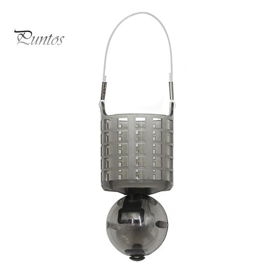 

Корзина для кормушки для рыб, ловушка для рыболовной приманки, клетка, кормушка для крупных приманок с наполняемым поплавком-шариком, подарок для любителей рыбалки L