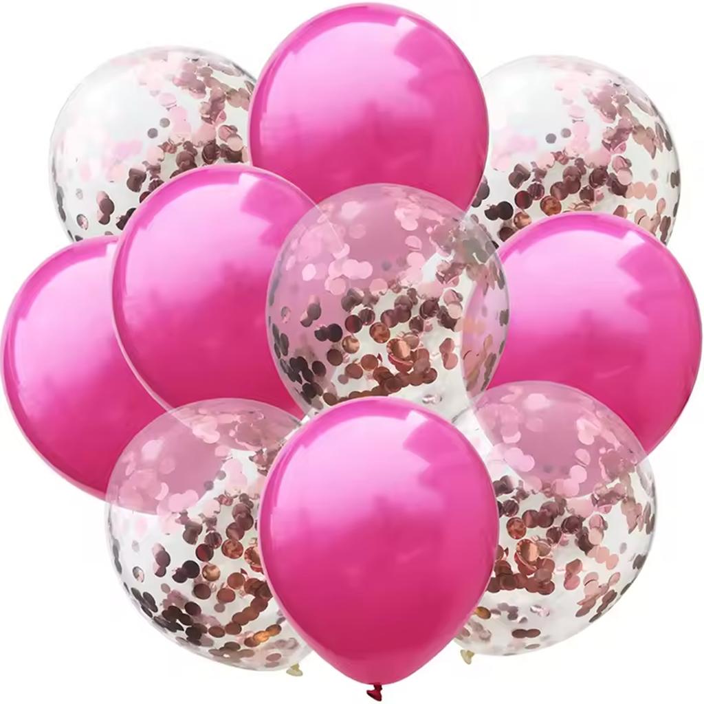 10pcs Mix Black Silver Confetti Balloons Wedding Birthday Party Decoration Metallic Helium Balloon Baby Shower Glitter Globos