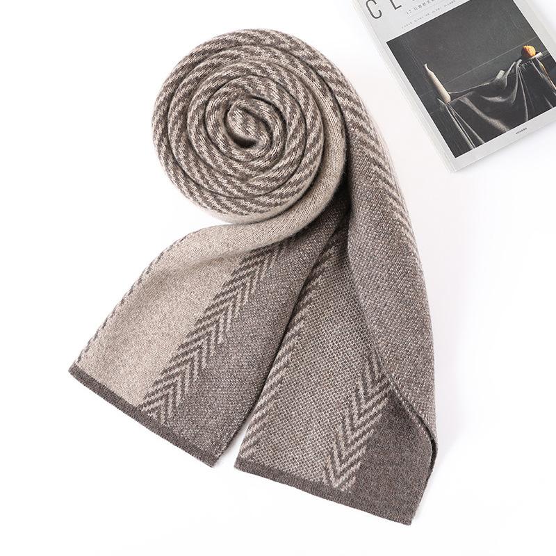 2025 Winter New Men's Cashmere Scarf To Keep Warm Autumn and Winter Versatile Knitted Scarf High-end Gift Box