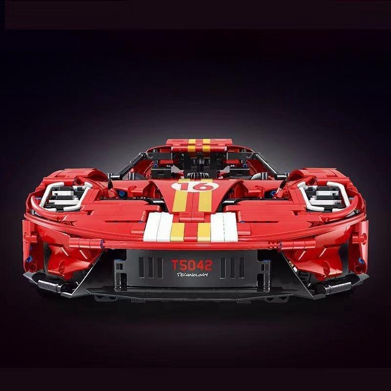 Technic GT Blue Red Super Car 1:8 Model Race Vehicle Building Blocks Bricks Childrens Kids Birthday Thanksgiving Gift