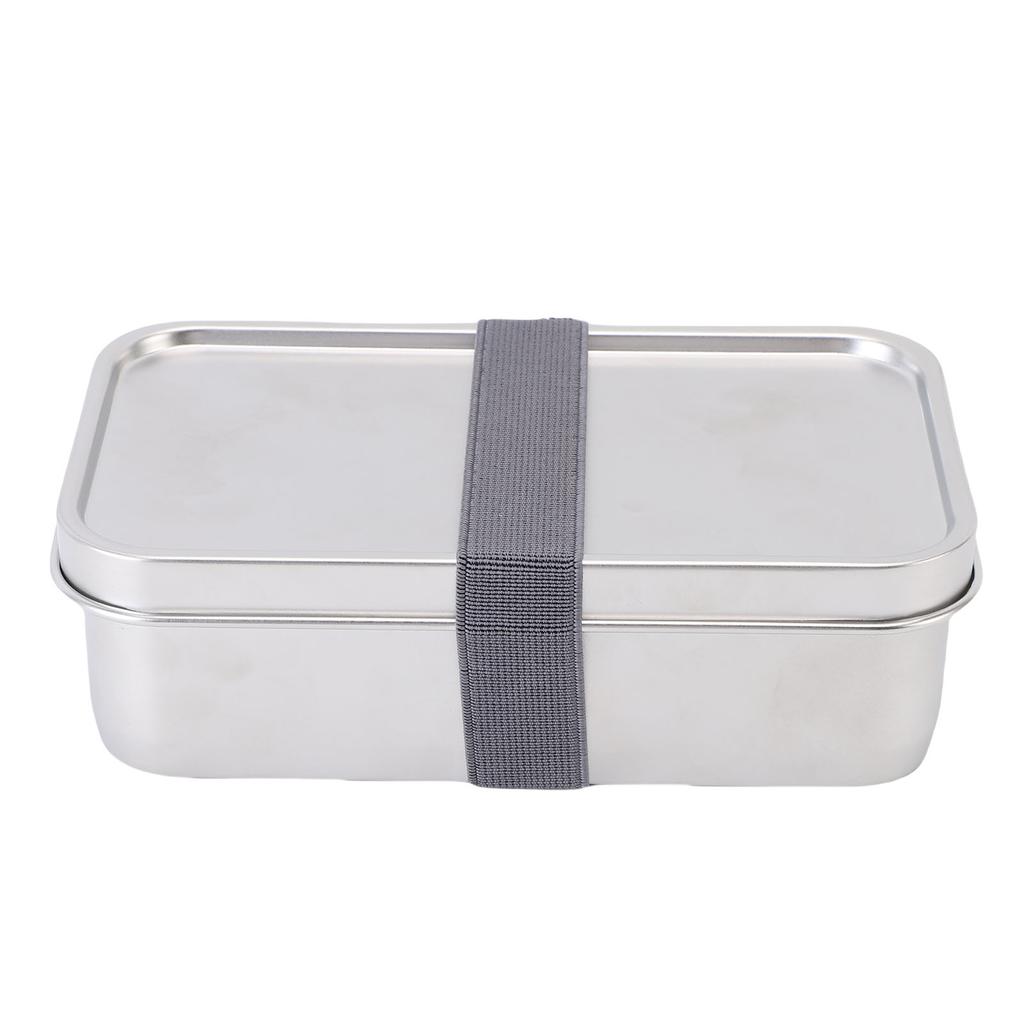 Lunchbox 304 Edelstahl Tragbarer Lunchbehälter mit Riemen für Büro Schule Picknick