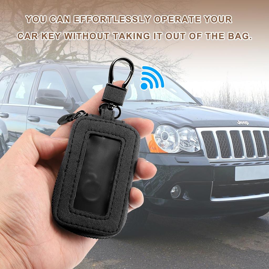 Car Key Fob Universal Smart Car Keychain with Keyring for Remote Conkey Black [uxcell] 2-Pack Covers, Leather, & Keychain, Fob,