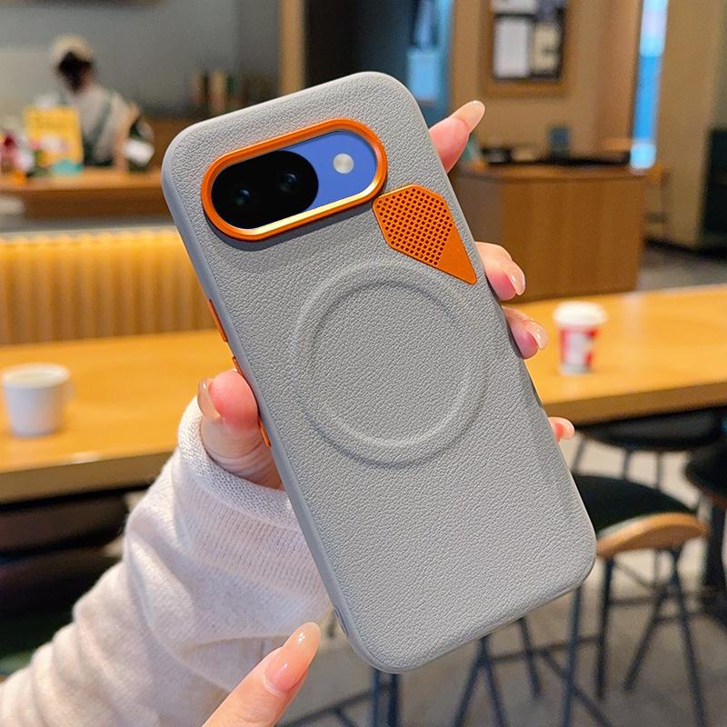 

For Google Pixel 10A Case Magnetic PU Leather Cover +PC Heat Dissipation Cover with Metal Camera Lens for Pixel 10 A Google Pixel 10a