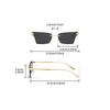 Randlose Cat-Eye-Sonnenbrille Damen Stilvoll Vintage Farbverlauf Mehrfarbiges Glas Ins Trendige Luxusmarke Designer Sonnenbrille