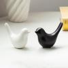 Modern Bird Sculpture Ceramic Bird Ornament Ceramic Abstract Bird Figurine Sculpture Modern Black White Golden Statue