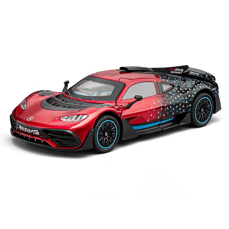 1/24 Benzs-One Alloy Sports Car Model Diecasts Metal Racing Car Vehicles Model Simulation Sound Light Collection Childrens Gifts