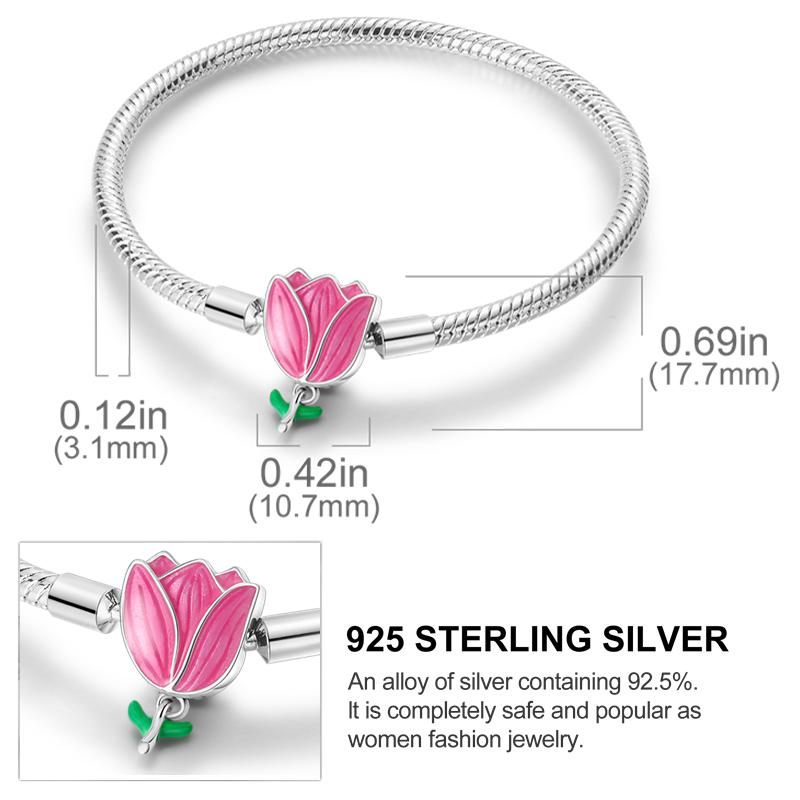 

Woman Bracelet Original 925 Silver Dream Catcher Snakebone Feather CZ Zircon High Quality Wedding Gifts For Women 18cm