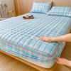 Unprinted Cotton Mattress Three-piece Set of Padded Cotton Thickened All-inclusive Simmons Mattress Protective Cover Non-slip