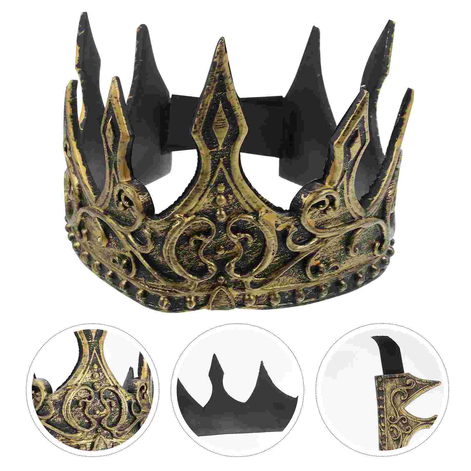 

Hair Accessories Toddler Gala Dresses for Women Formal Medieval Cosplay Headwear Crown Decoration 23.5X15CM
