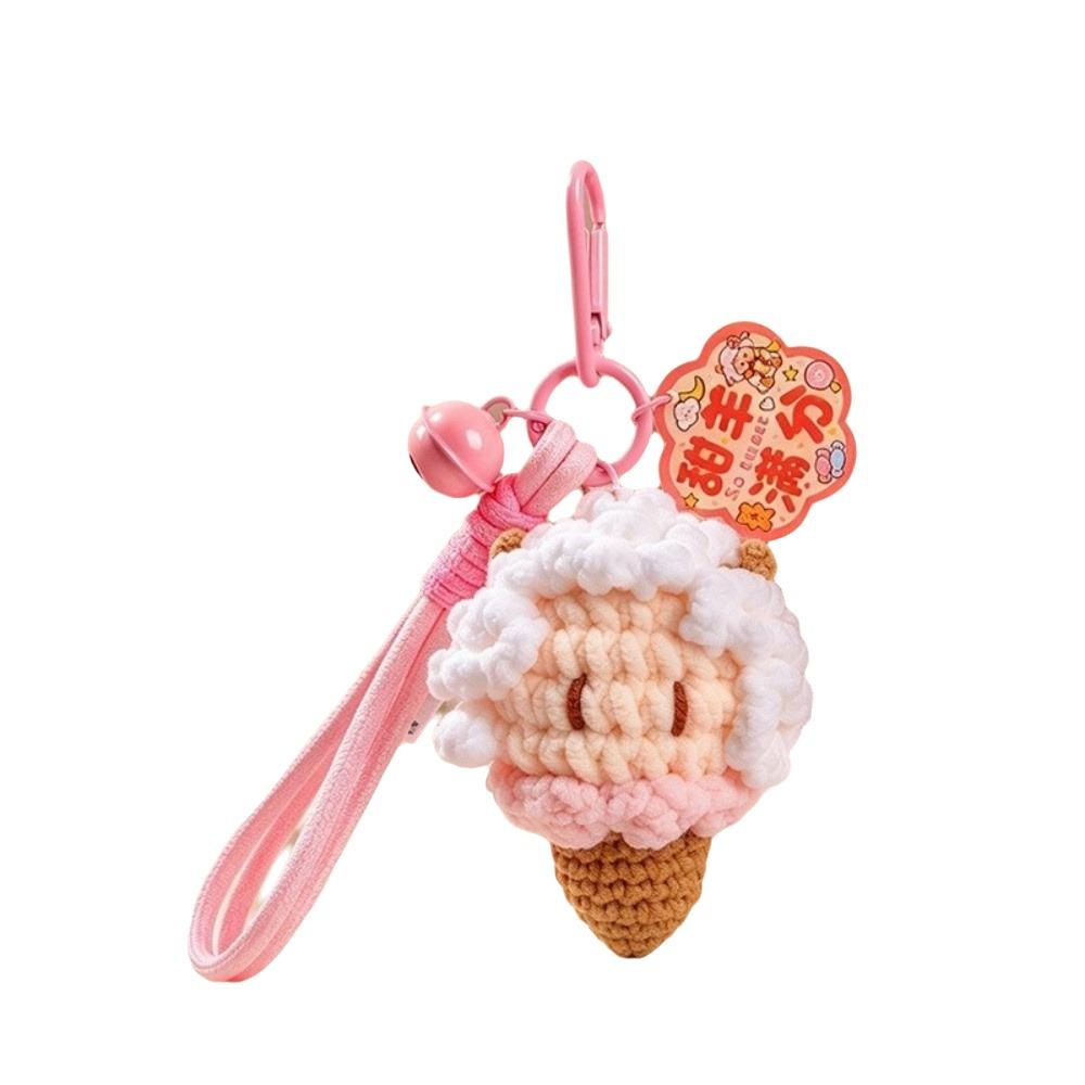 Cute Knitted Lamb Pendant Crochet Cartoon Sheep Doll Zodiac Sheep Gift Backpack Pendant  Bag Decor