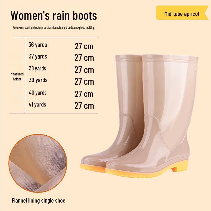 Damen Rutschfeste High-Top Regenstiefel - Warm, Gummi und Wasserdicht für Küche und Arbeit