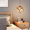 Lishin Modern Solid Wood 3-Head Rectangular Pendant Light