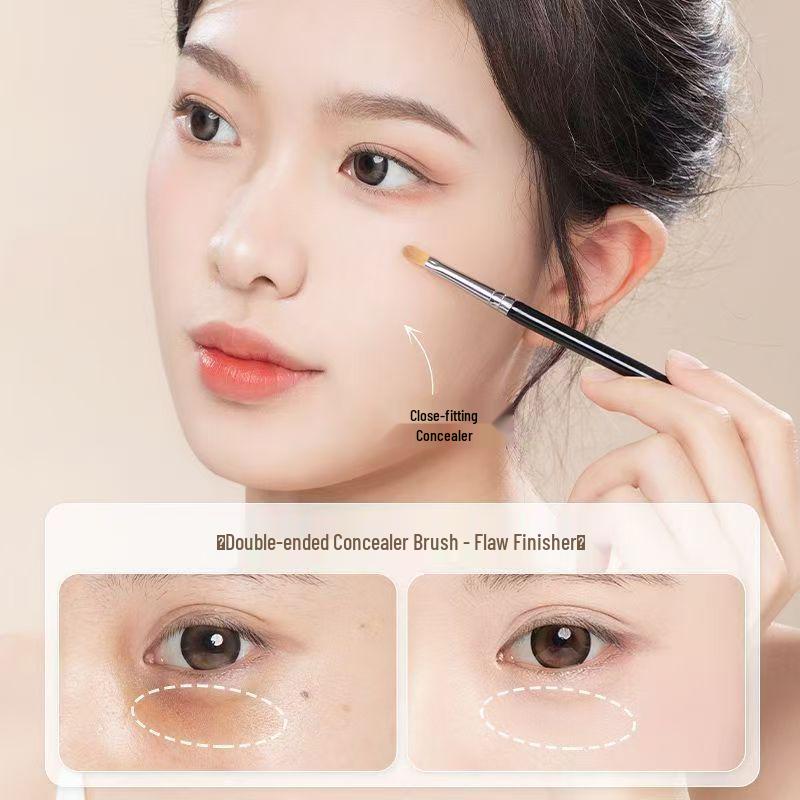 NMKL Teacher Mao Style Makeup Brush Set: Double-Ended Concealer & Blade Highlighter Brushes Tear Trough Highlighter