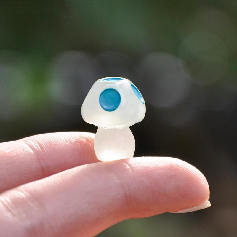 5 szt. Mini Świecące Grzybki Dekoracja Domu Ozdoby do Mchu Krajobrazowego Świecące Ozdoby Doniczkowe Miniaturowy Ogrodnictwo Bajkowy Ogród