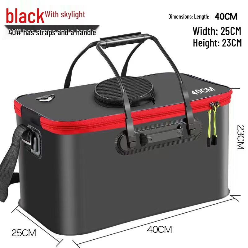 Foldable EVA Fishing Bucket with Fish Protection and Multi-Purpose Design