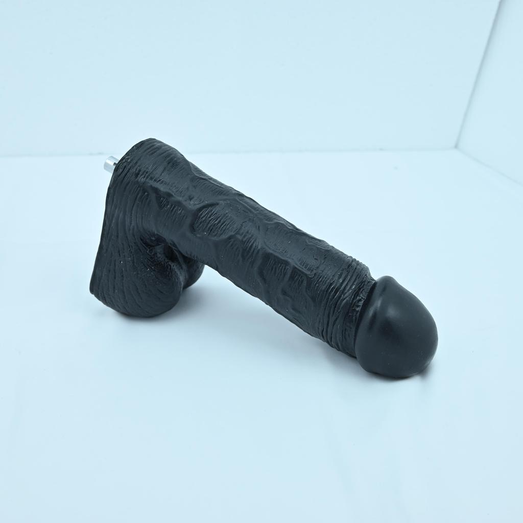 Sex Machine Attachment ROUGH BEAST 9.84" Black/Flesh Big Dildo for Sex Machine Vac-u-lock Love Machine Attachment Anal Plug Adult Sex Toys