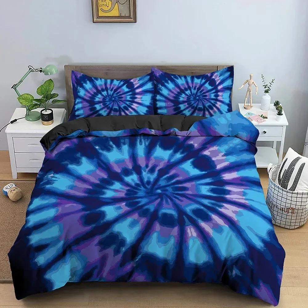 Rainbow Color Duvet Cover Abstract Pattern Bedding Set Comforter Covers With Pillowcase Single Double Size Home Textile