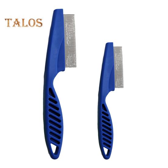 

2 шт. Гребінець для догляду за домашніми тваринами Багатофункціональний гребінець від бліх з нержавіючої сталі для котів, собак, Щітка для видалення плям від сліз домашніх тварин для видалення шерсті синій