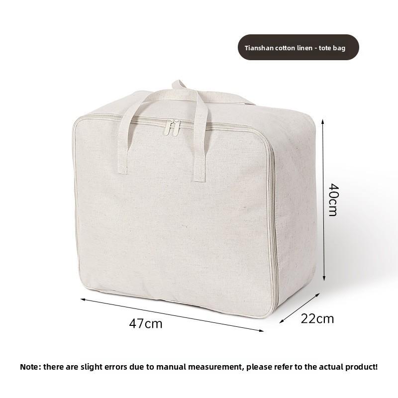 Borsa Portaoggetti in Cotone e Lino per Vestiti e Biancheria da Letto ad Alta Capacità per Uso Domestico e da Viaggio