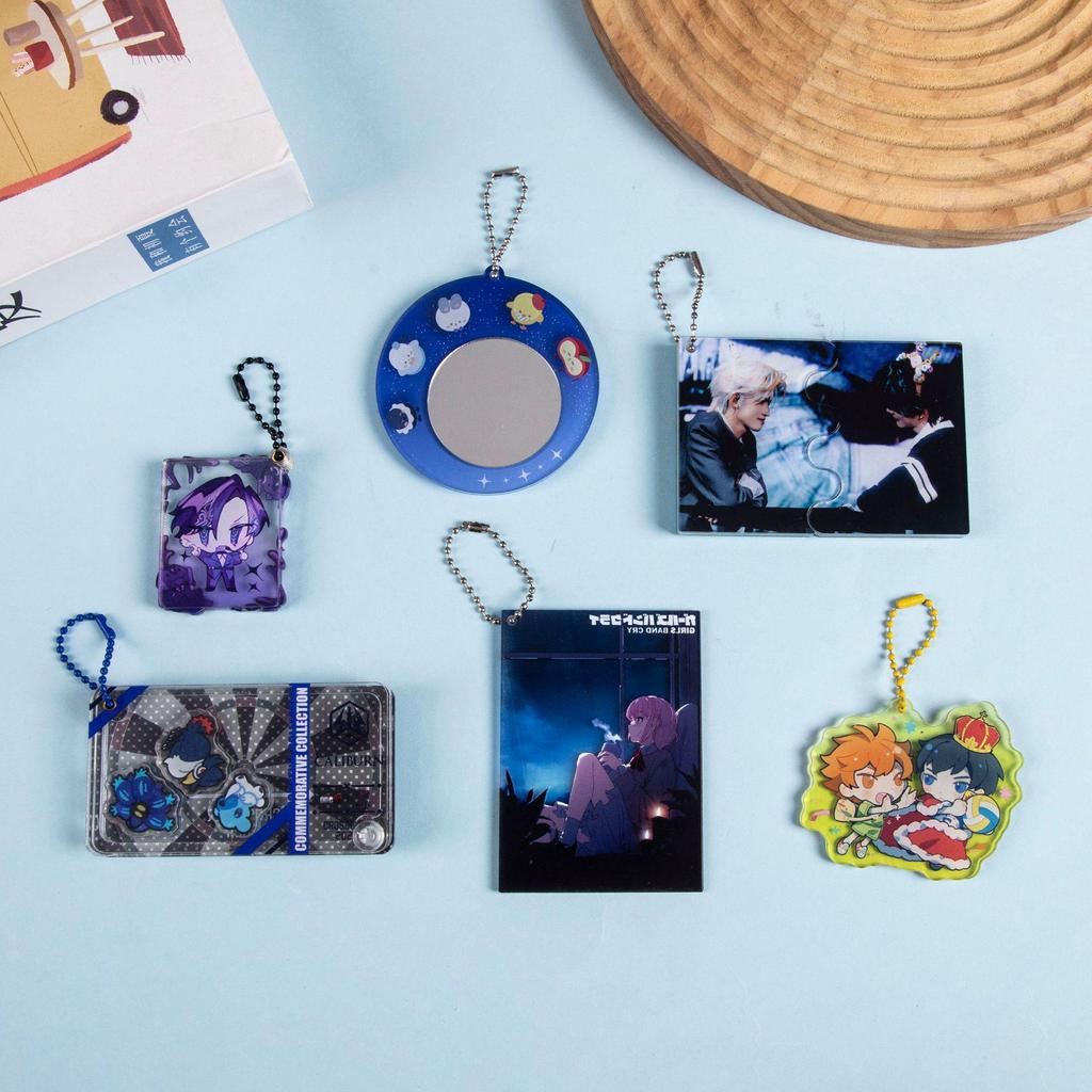 New Anime Star Keychain Pendant - Acrylic DIY Gift for Students & Couples