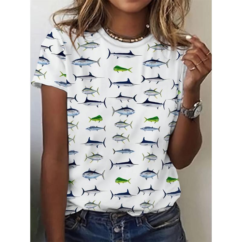 2025 Cartoon Katze Damen T-Shirts Mode Top T-Shirt 3D T-Shirt Harajuku Lässig Kurzarm O-Ausschnitt Übergroße Damenbekleidung