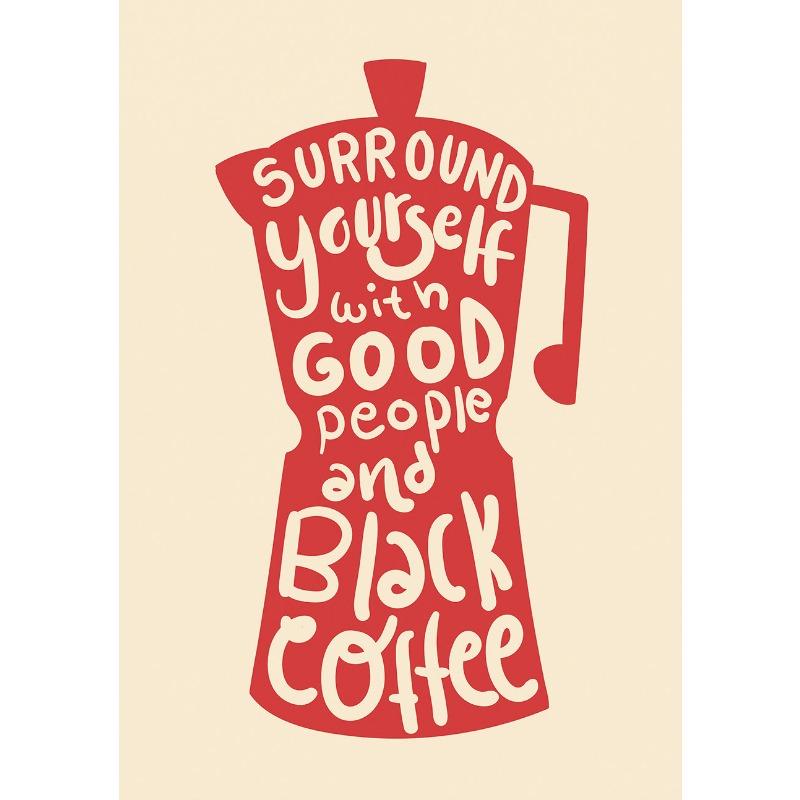 Modern Trendy Retro Vintage Chic Coffee Espresso Wall Art Prints Canvas Painting Poster Picture for Office Kitchen Home Decor